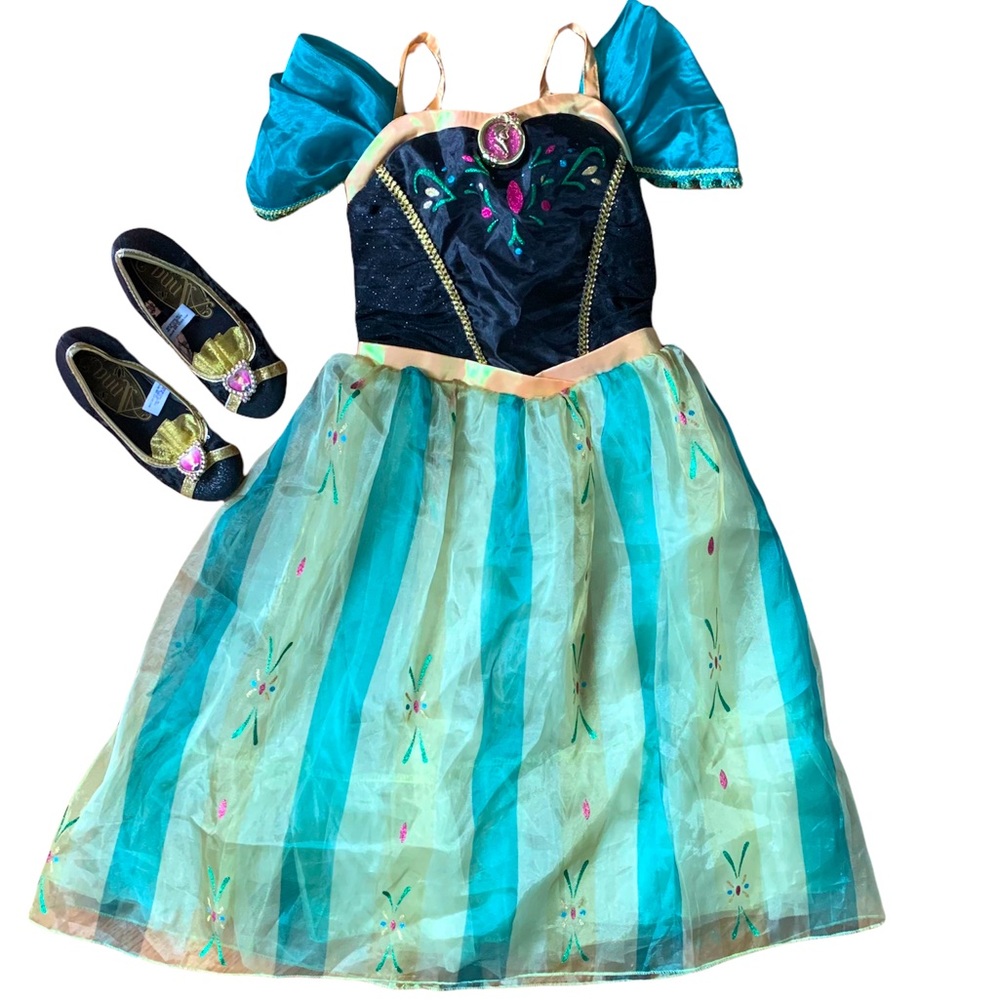 Disney Store Frozen Princess Anna Gown 5/6 Girls